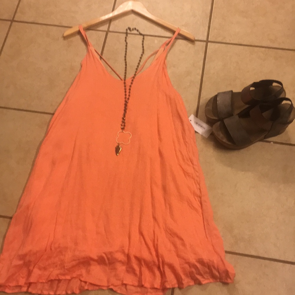 Orange boutique dress. NWT